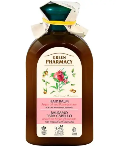 Green Pharmacy Balsam do włosów suchych i zniszczonych olej arganowy granat 300 ml zdjęcie