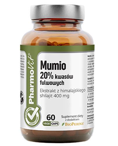 PharmoVit Mumio 20% kwasów fulwowych - 60 kaps. - cena, opinie, wskazania zdjęcie