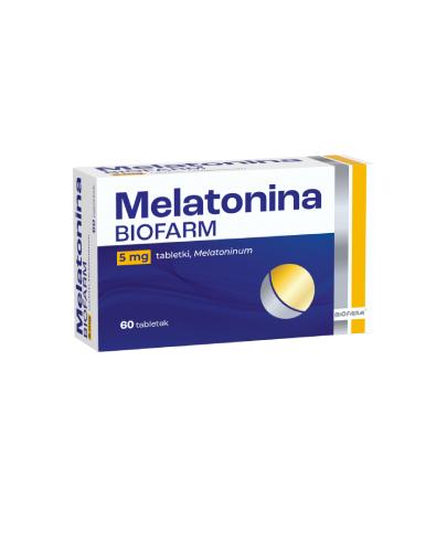 Melatonina Biofarm, 5 mg, tabletki, 60 sztuk zdjęcie