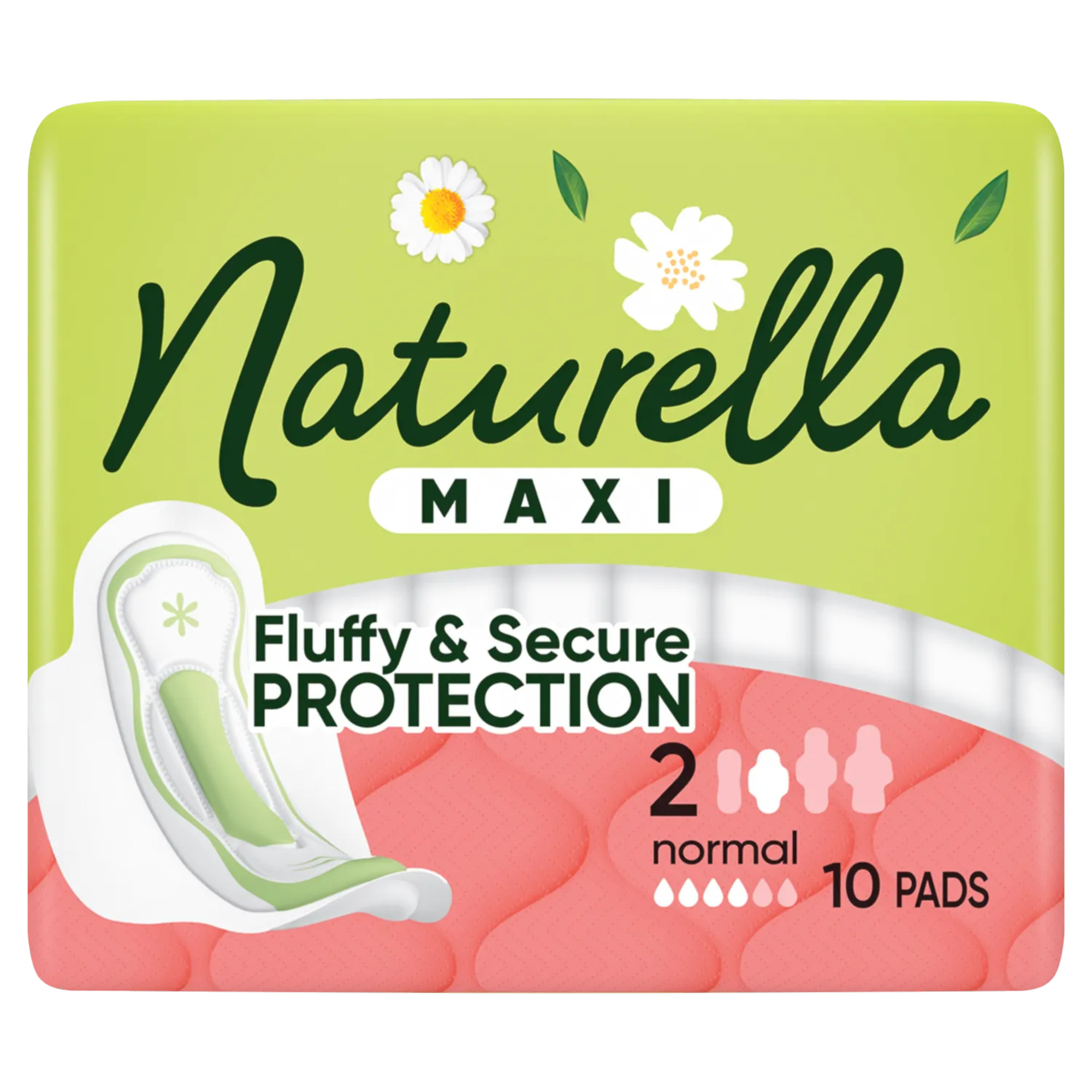 Naturella Maxi Fluffy & Secure Protection, Podpaski ze skrzydełkami Normal, 10 sztuk zdjęcie