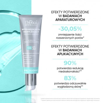 Lbiotica Estetic Clinic Acid Treatment wygładzająco-nawilżający dermo-zabieg SPF 30 35 ml