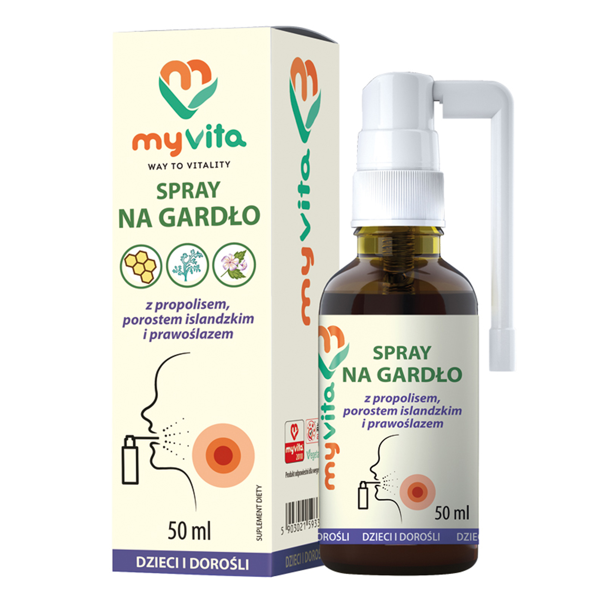 MyVita Spray na gardło, 50 ml  zdjęcie