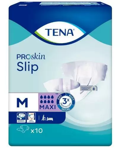 Tena ProSkin Slip Maxi pieluchomajtki rozmiar M 10 sztuk zdjęcie