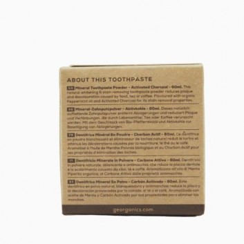 Georganics, Proszek do czyszczenia zębów, Activated Charcoal, 60 ml