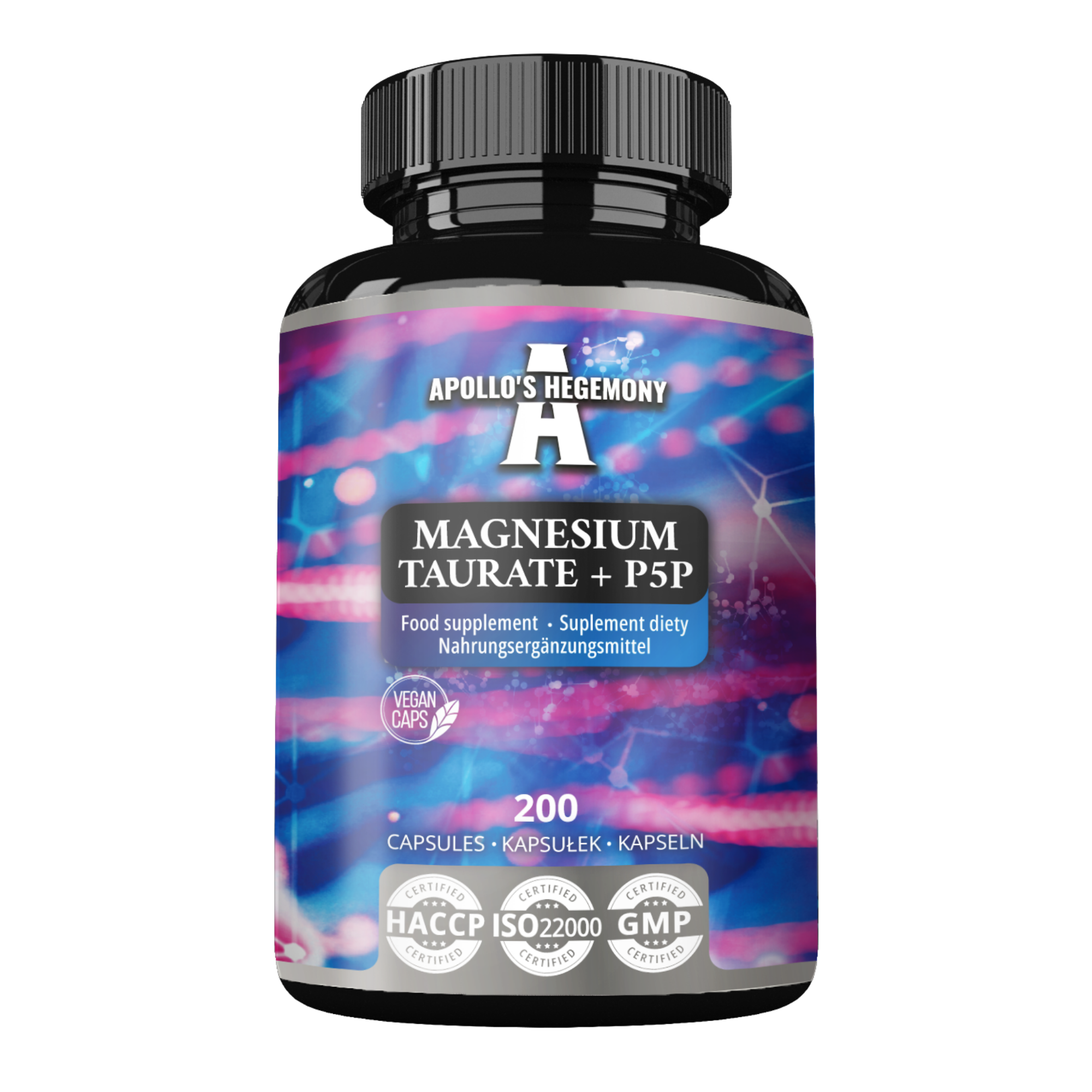 Apollo's Hegemony, Magnesium Taurate + P5P, kapsułki, 200 sztuk zdjęcie