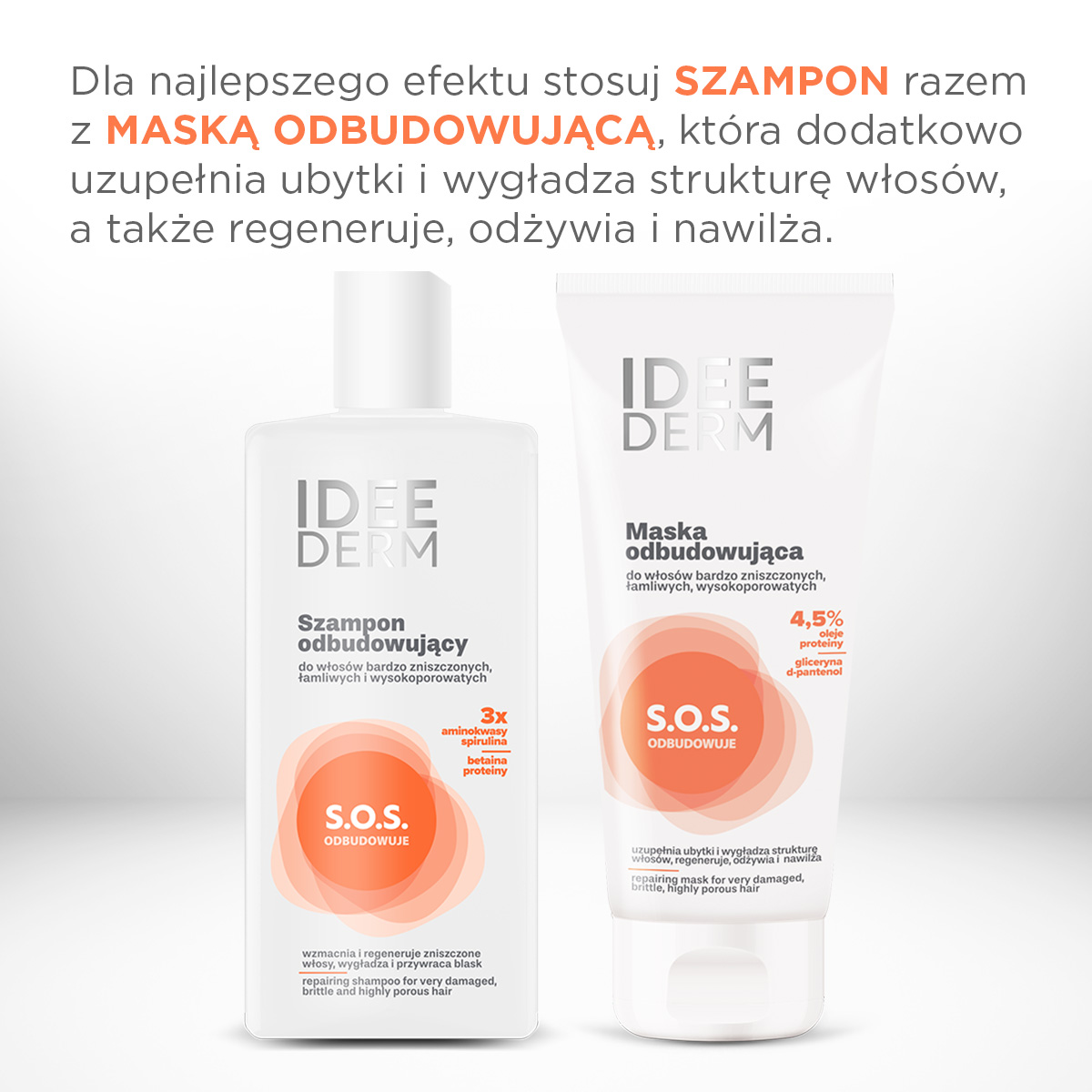 Idee Derm, szampon odbudowujący, 300 ml