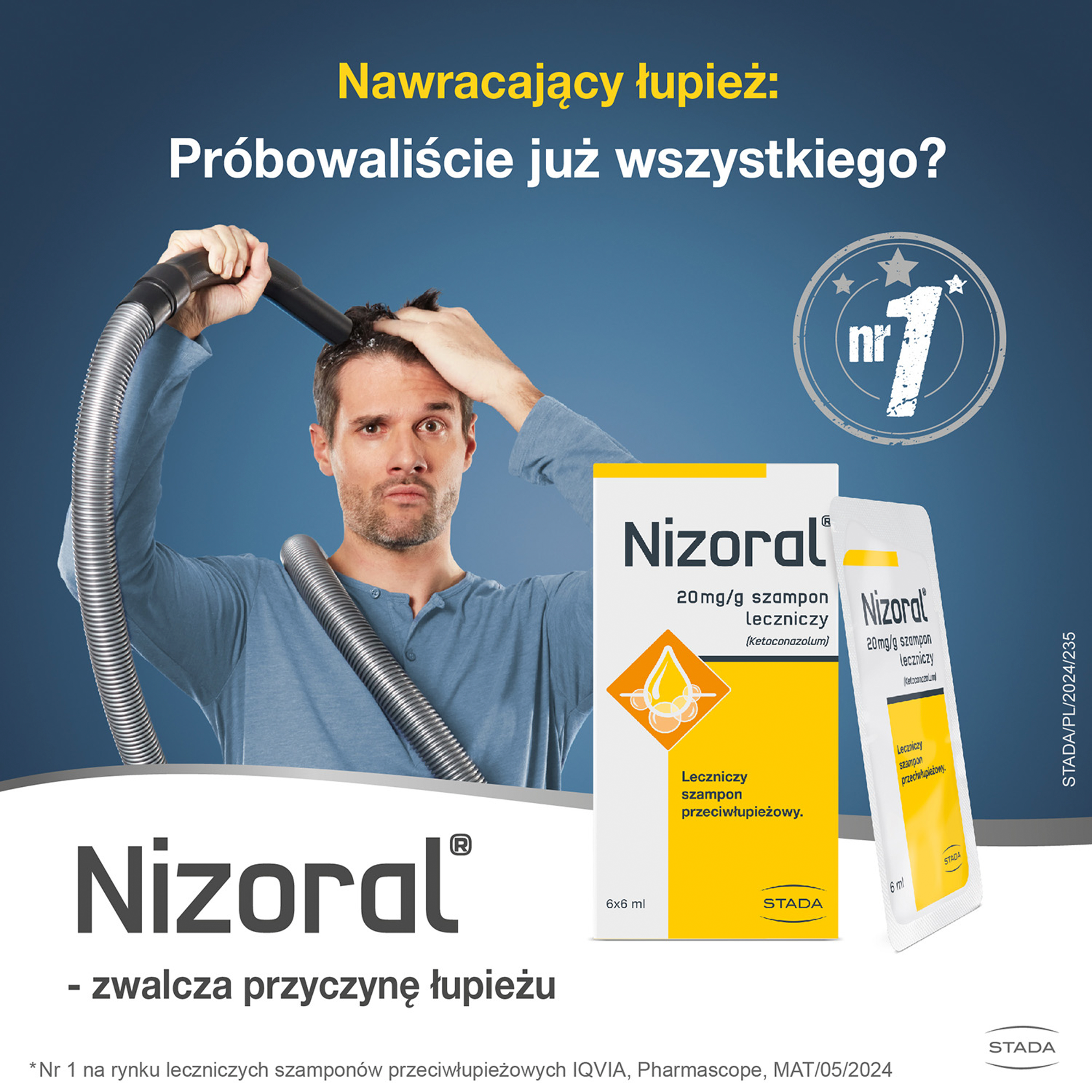 Nizoral 20 mg/g szampon przeciwłupieżowy 6x 6 ml