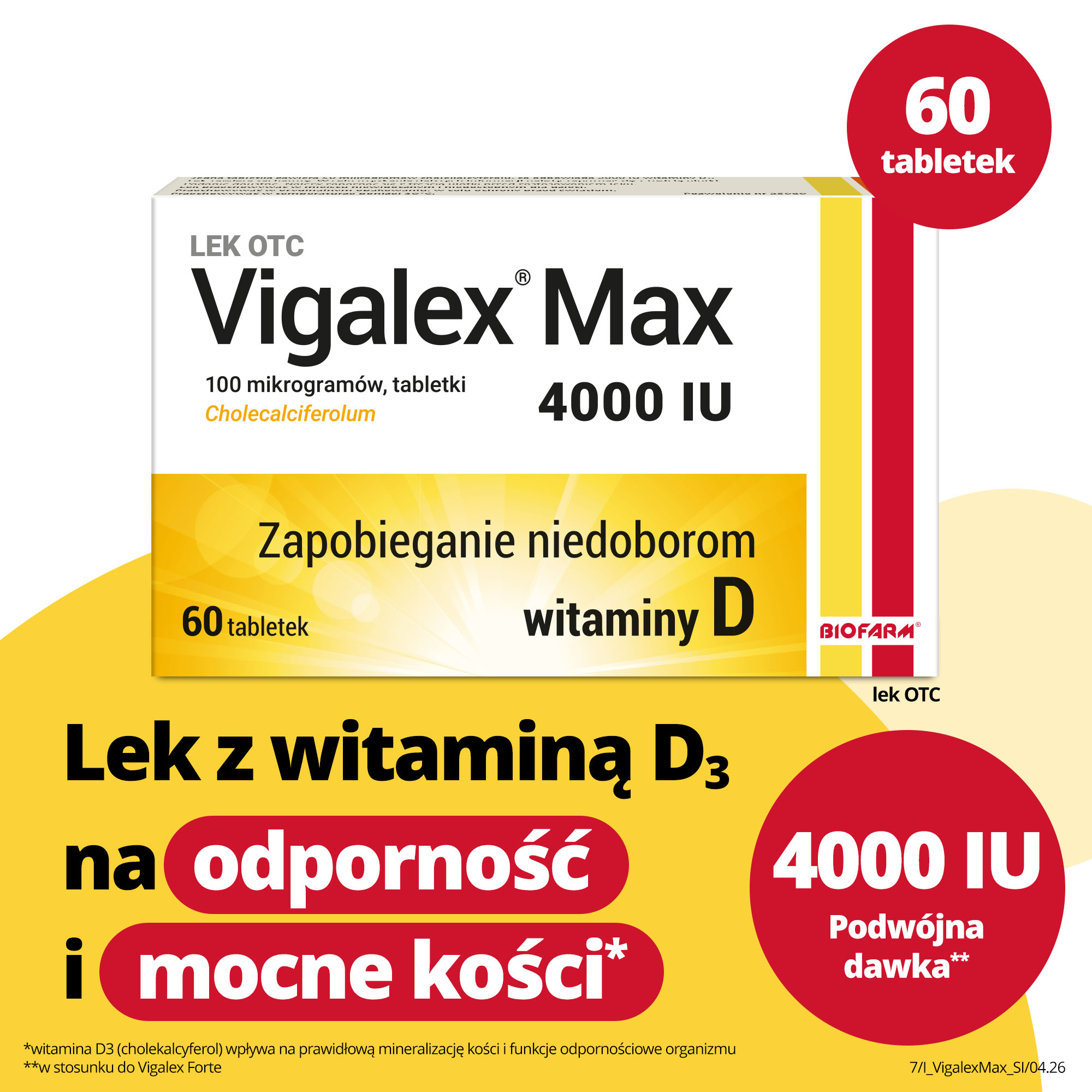 Vigalex Max, 4000 IU, tabletki, 60 sztuk
