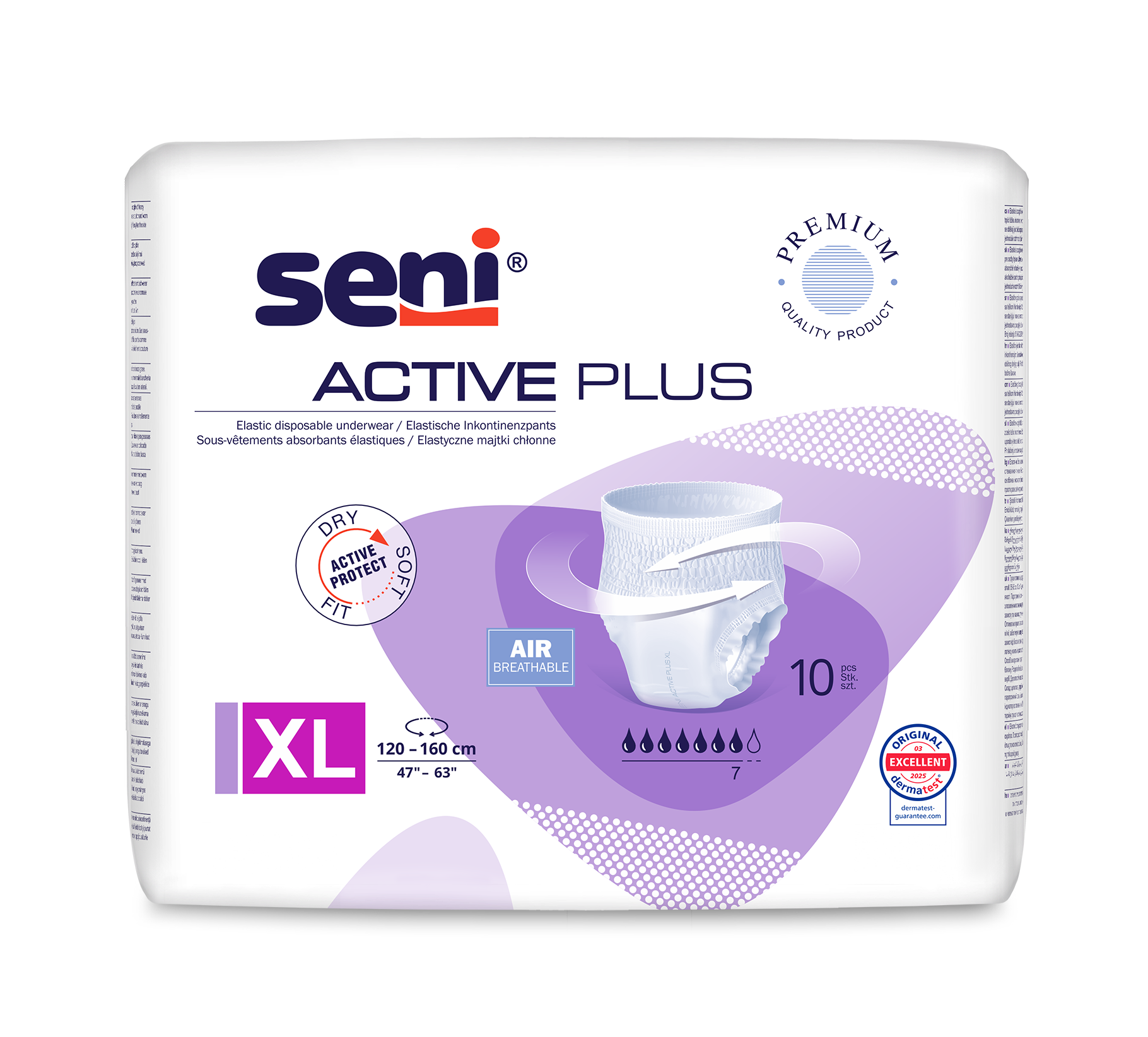 Seni Active Plus elastyczne majtki chłonne rozmiar XL 10 sztuk zdjęcie