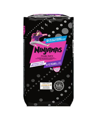 Pampers Ninjamas Dziewczynka Pieluchomajtki 8-12 lat, 9 sztuk zdjęcie