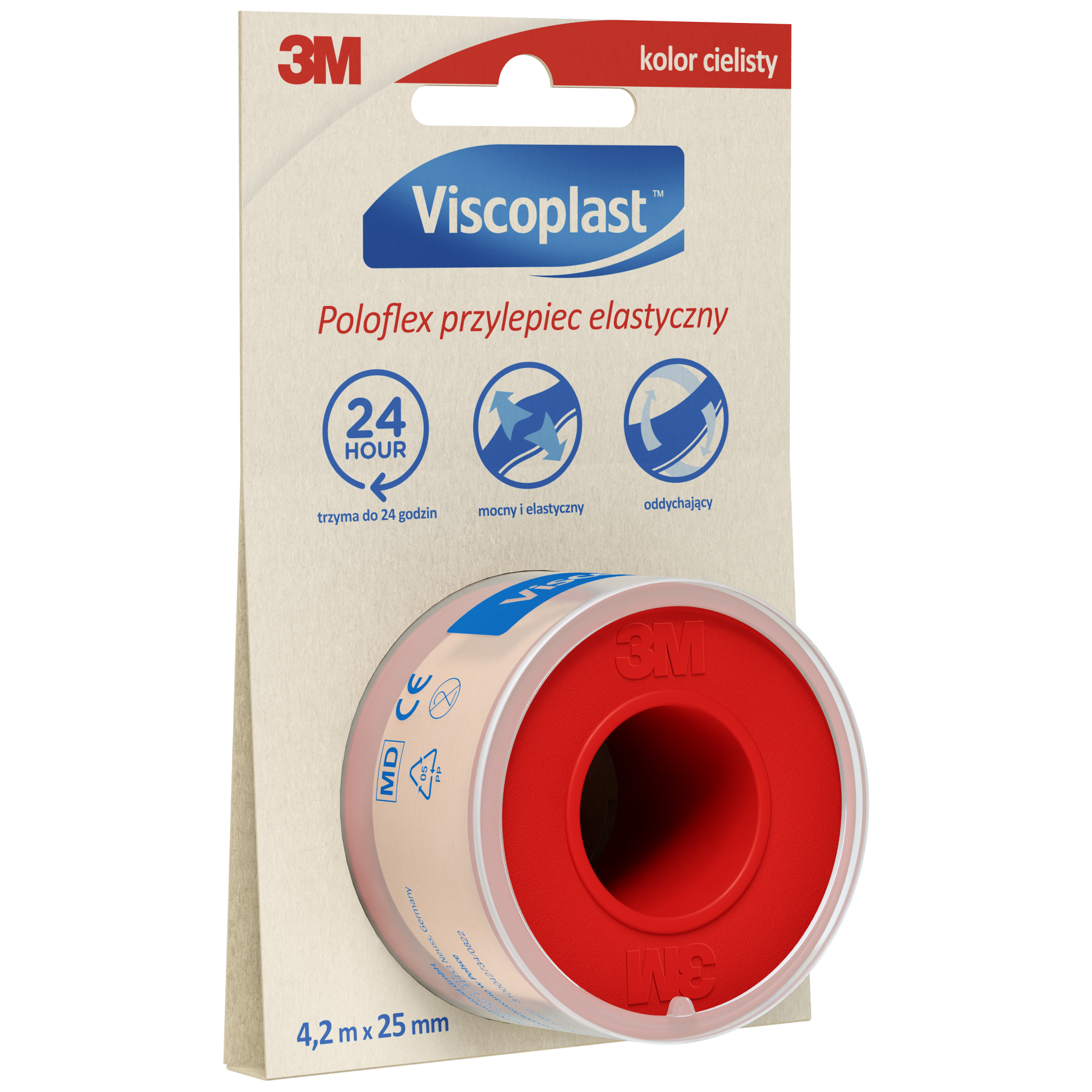 Viscoplast Poloflex przylepiec elastyczny 4,2 m x 25 mm 1 sztuka