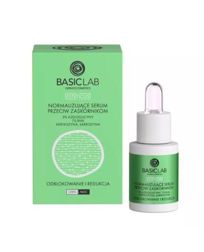 Basiclab Normalizujące serum przeciw zaskórnikom z 5% azeloglicyny i 1% BHA 15 ml zdjęcie