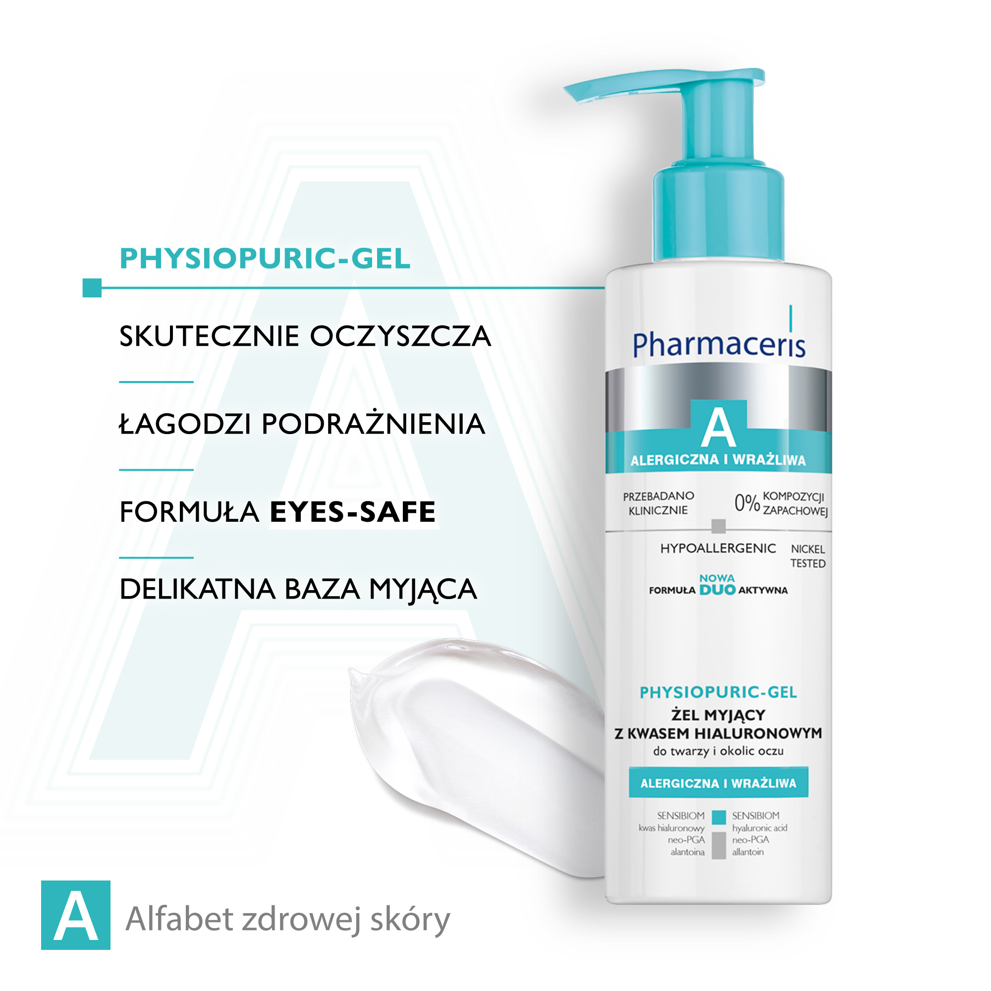 Pharmaceris A Physiopuric - gel żel myjący z kwasem hialuronowym 190 ml