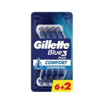 Gillette Blue3 Plus Comfort, maszynki jednorazowe dla mężczyzn, 8 sztuk