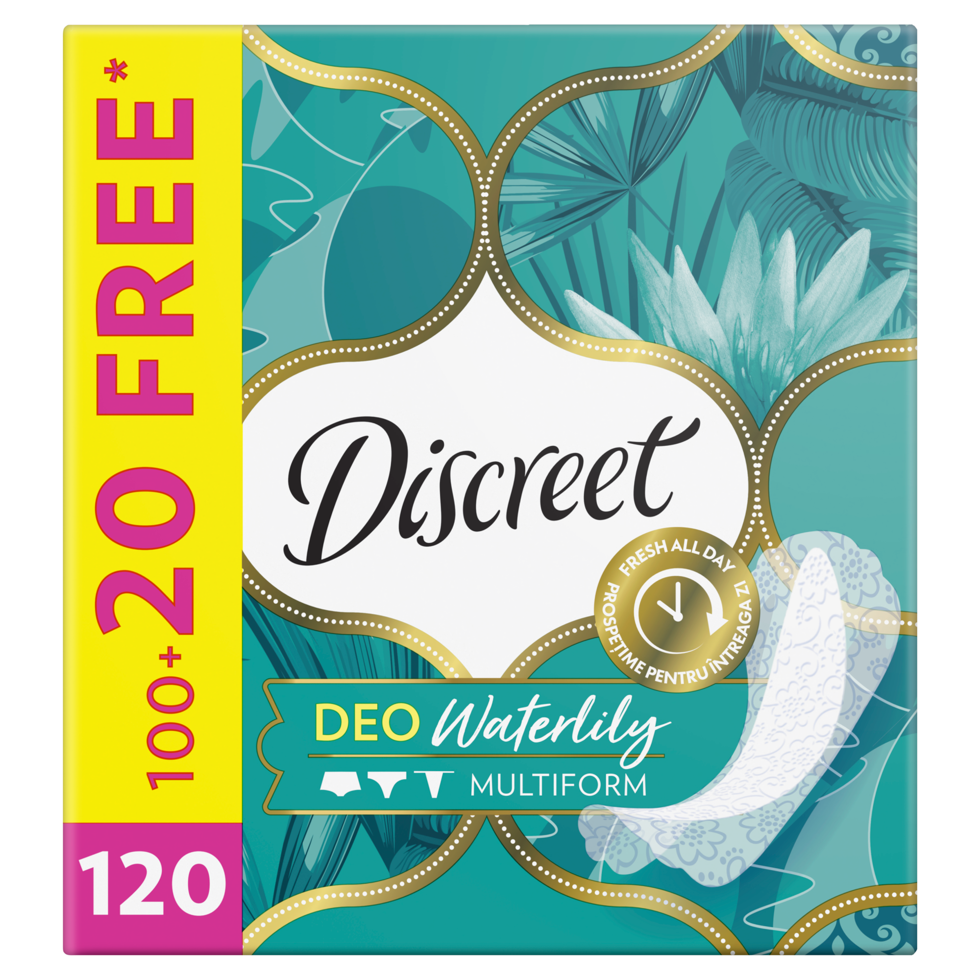 Discreet Multiform Waterlilly, Wkładki higieniczne, 120 sztuk zdjęcie