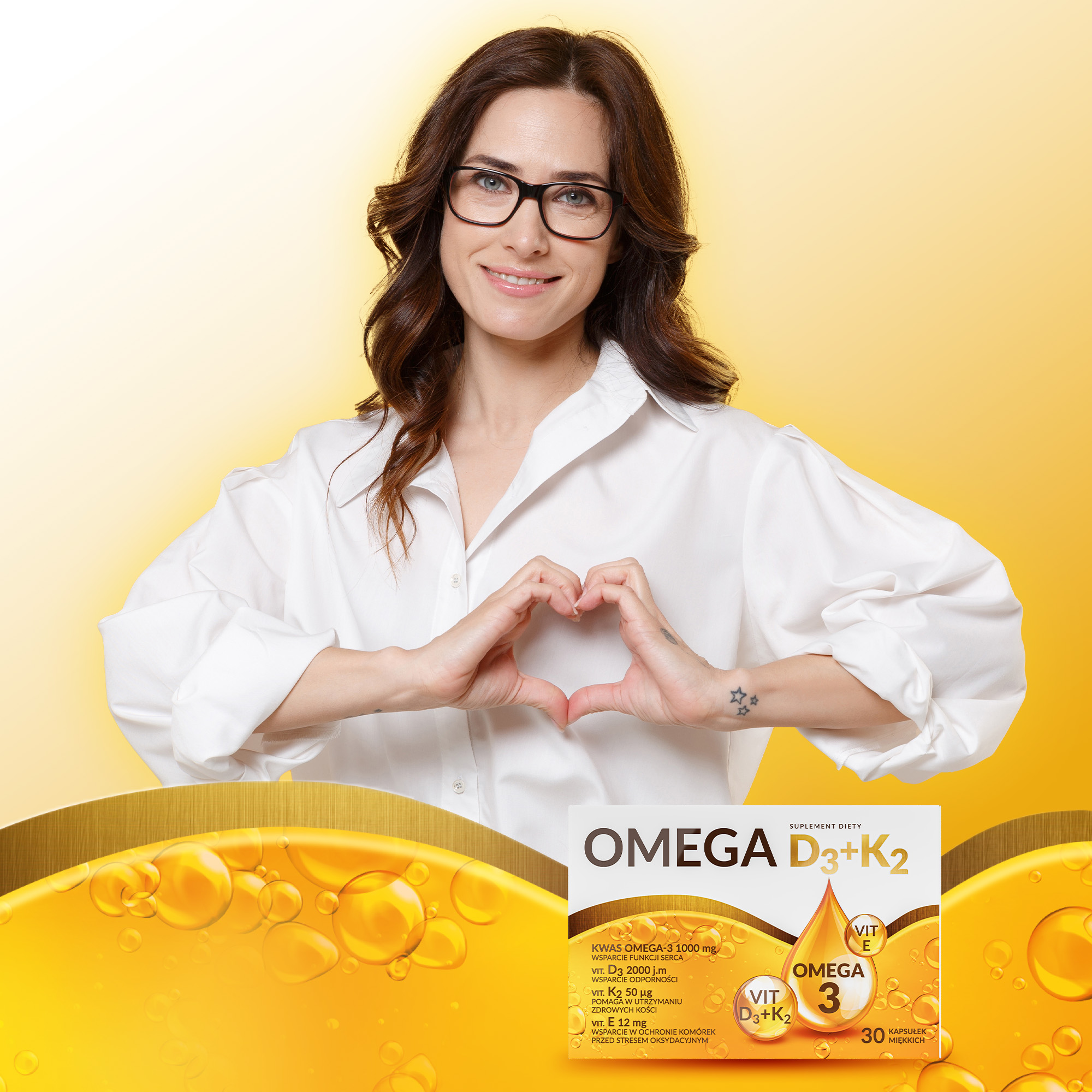 Omega D3+K2, kapsułki, 2 x 30 sztuk