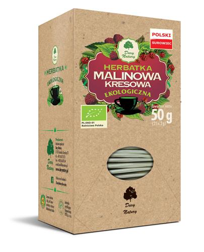 Dary Natury Ekologiczna herbatka malinowa kresowa, 25 saszetek zdjęcie