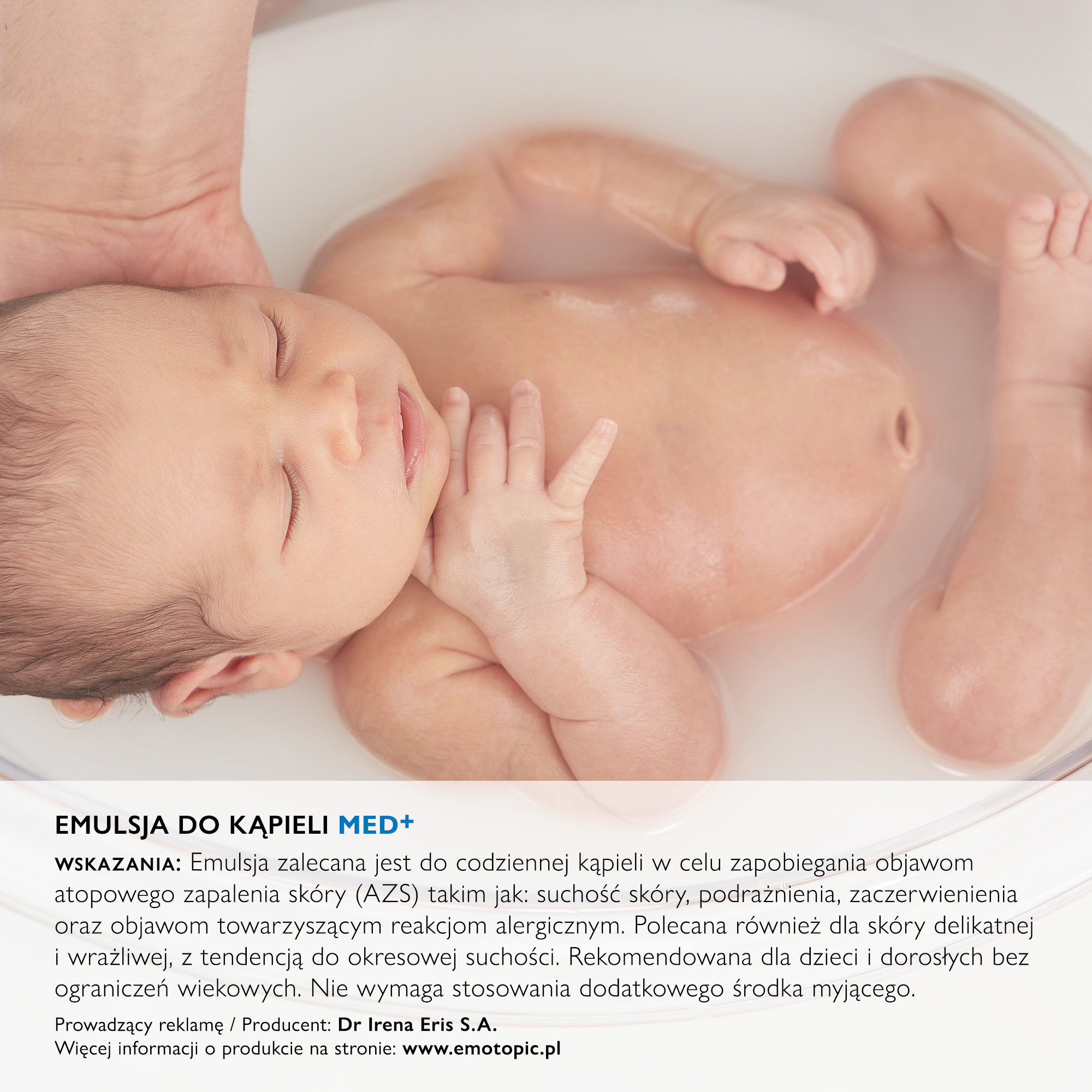 Emotopic emulsja do kąpieli MED+ do codziennego stosowania 400 ml