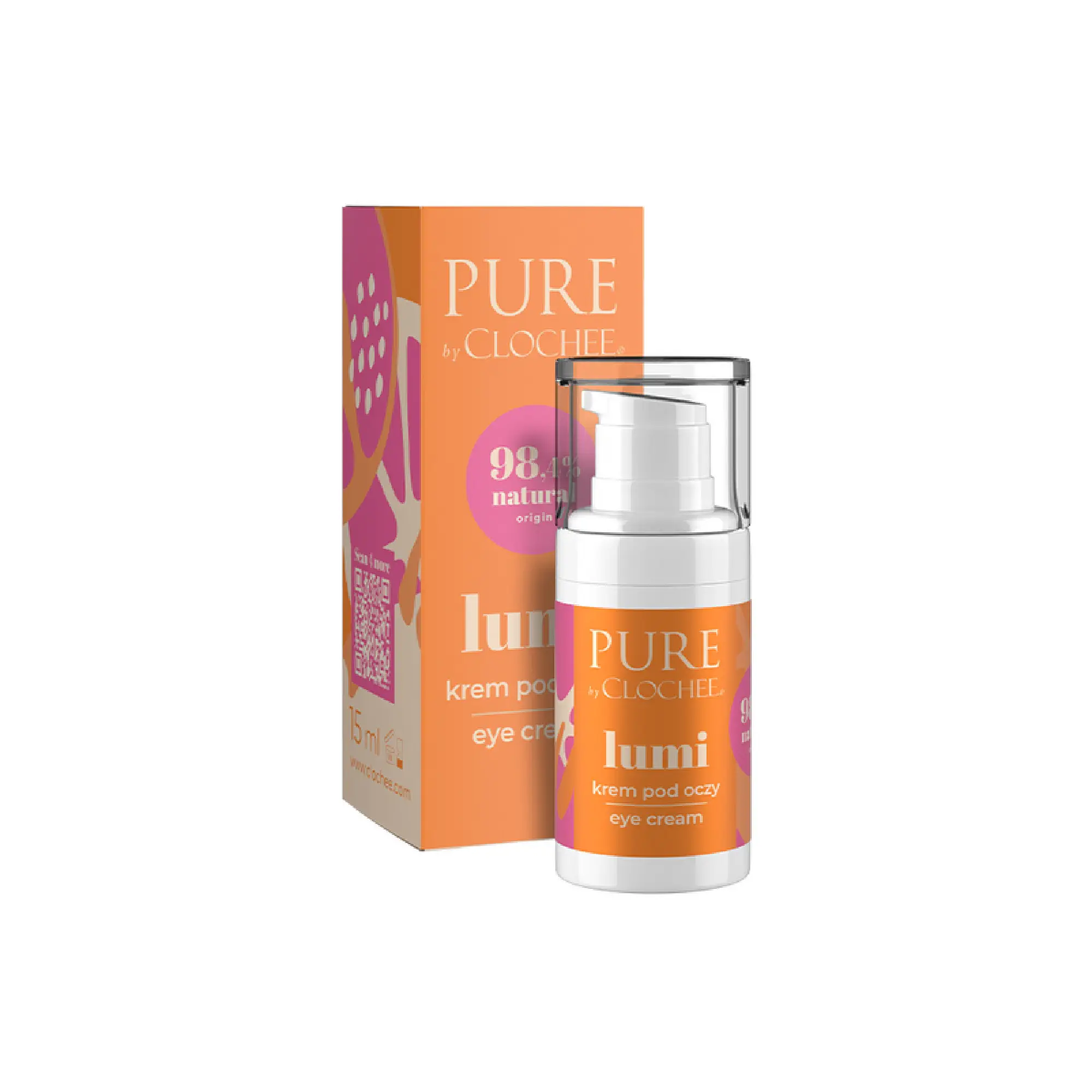 Clochee Pure Lumi Krem pod oczy, 15 ml