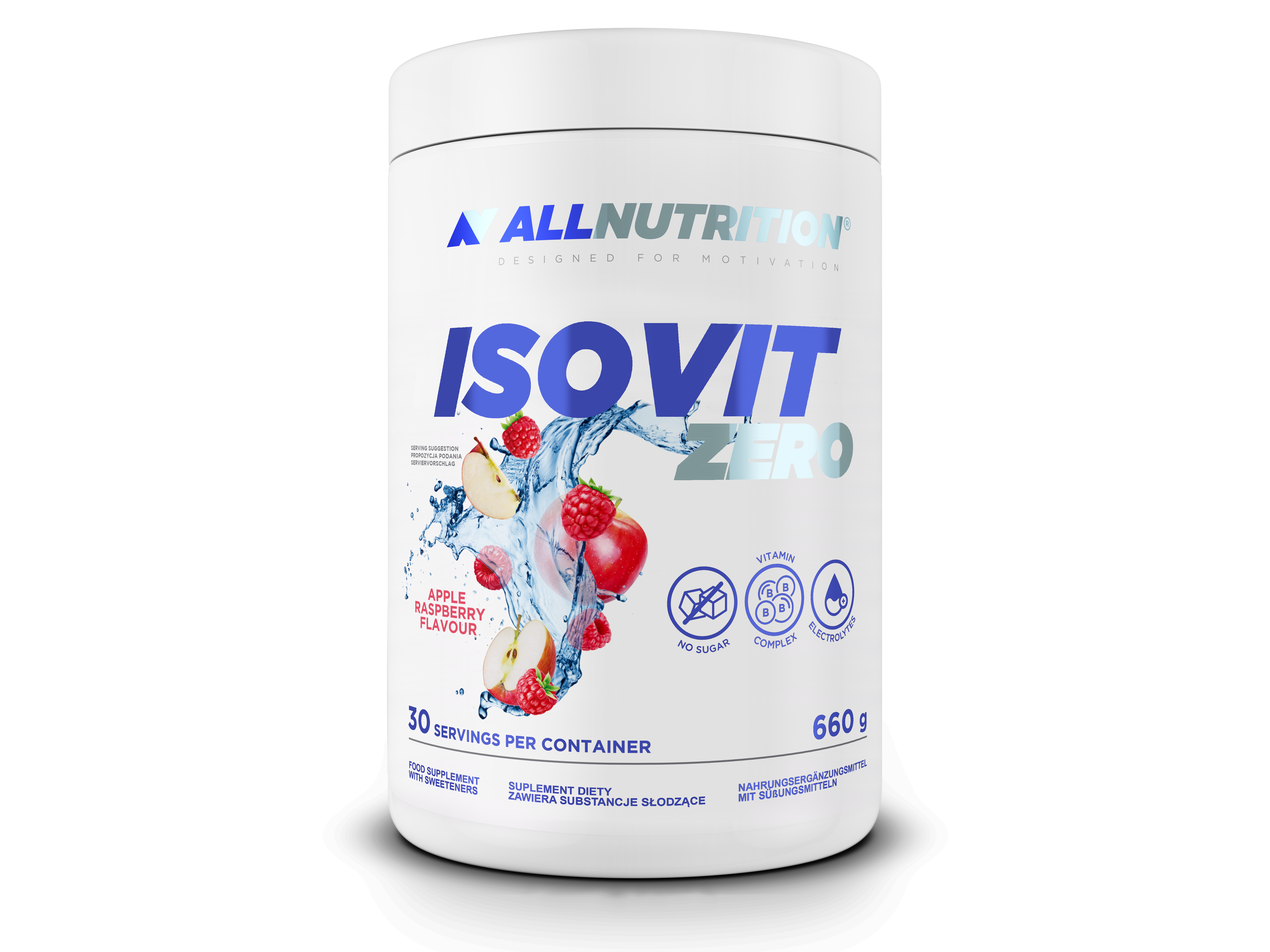 Allnutrition Isovit Zero Apple-Raspberry, 660 g zdjęcie