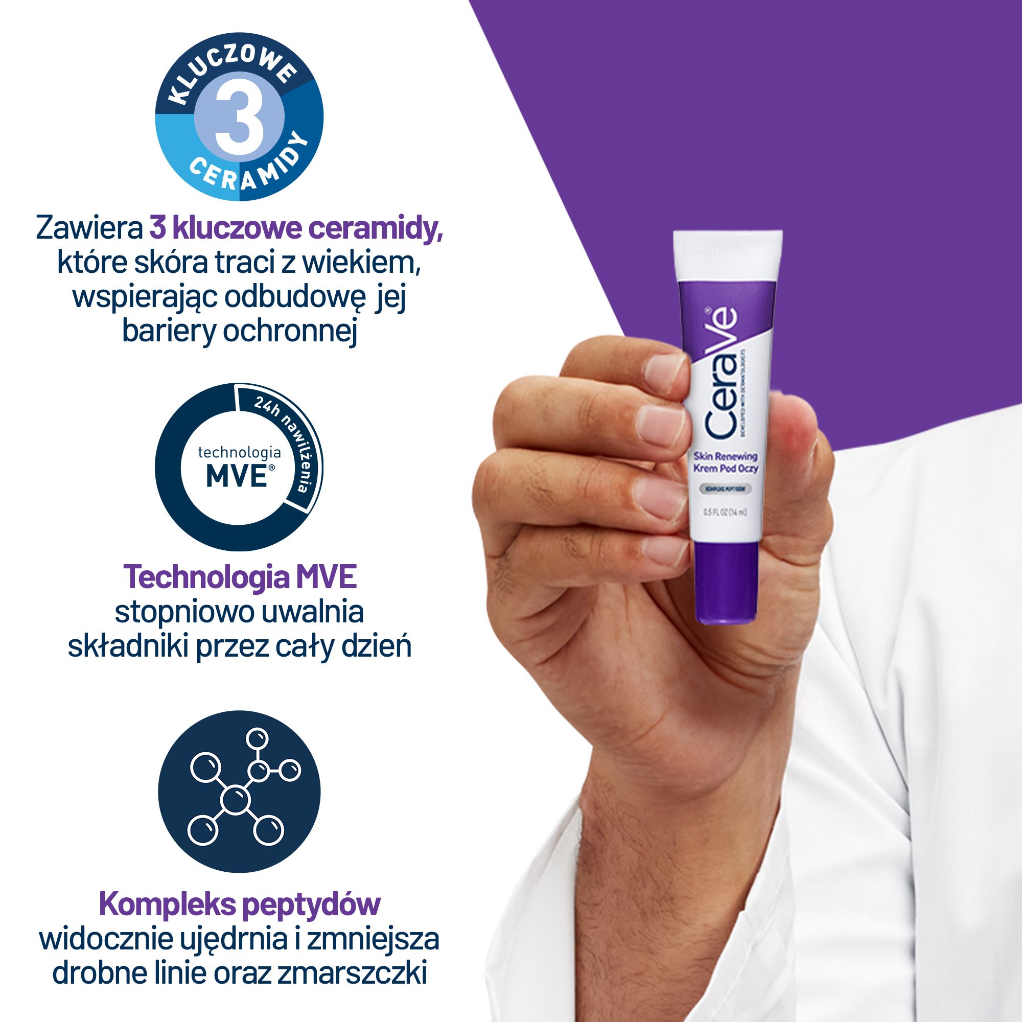 Cerave, Skin Renewing, krem pod oczy, 14 ml