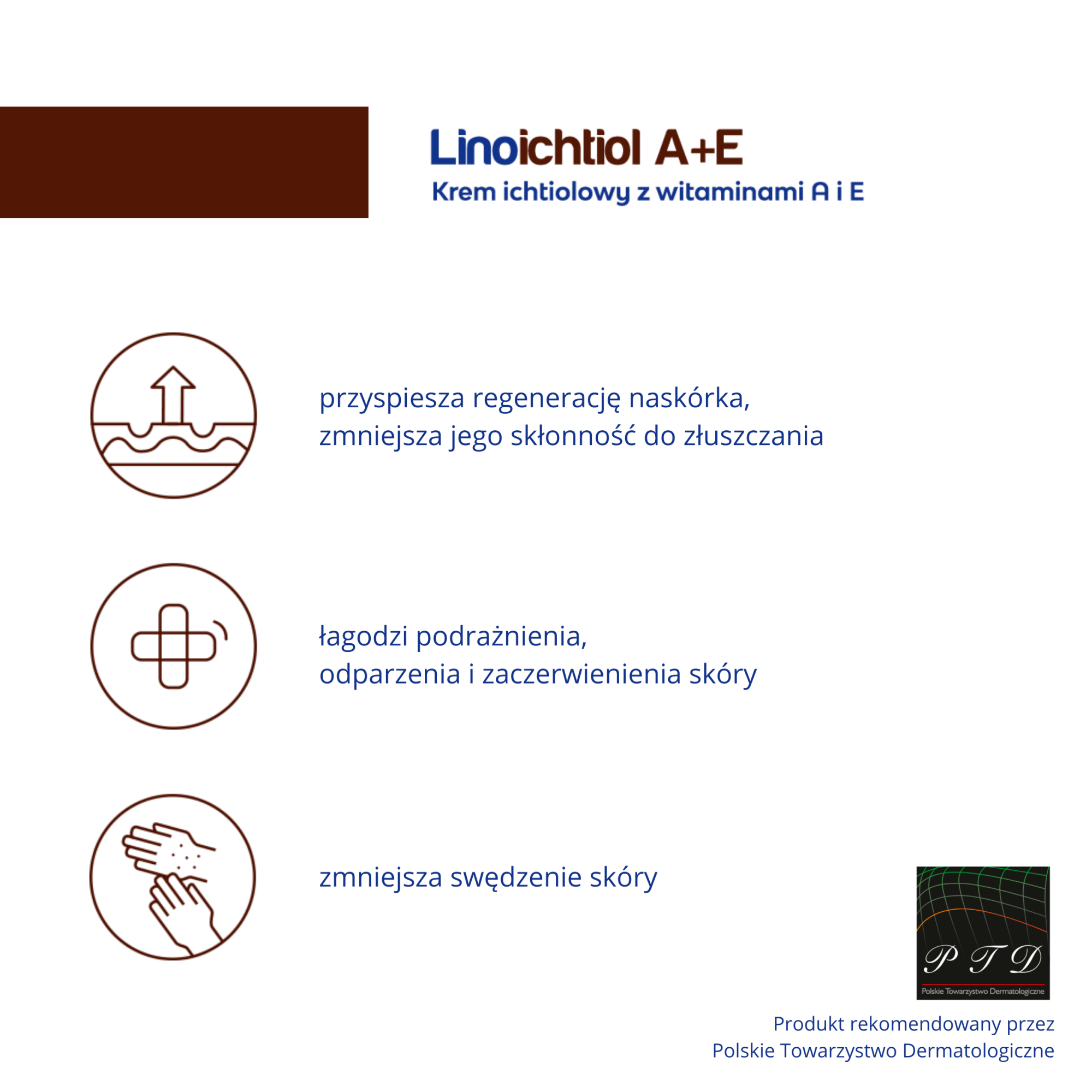 LINOICHTIOL A+E Krem ichtiolowy z witaminami A+E - 50 g
