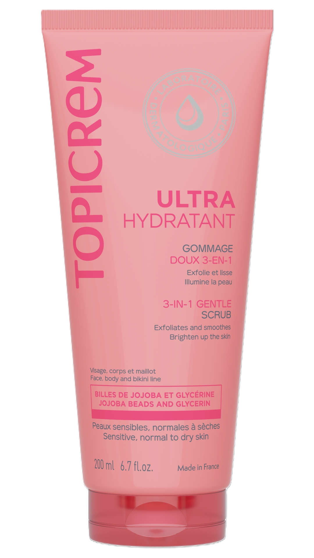 Topicrem, Ultra-Moisturizing Gentle Scrub, uultranawilżający delikatny peeling 3w1, 200 ml zdjęcie