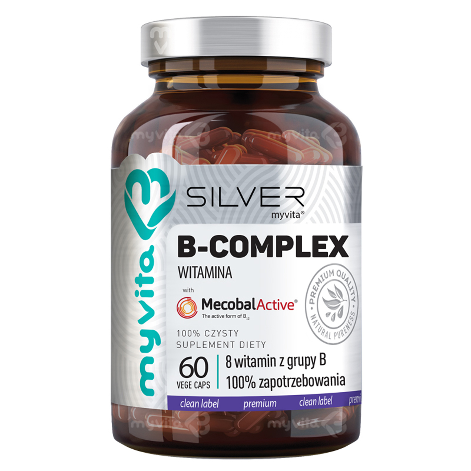 MYVITA SILVER Witamina B-Complex 100% - 60 kaps. zdjęcie