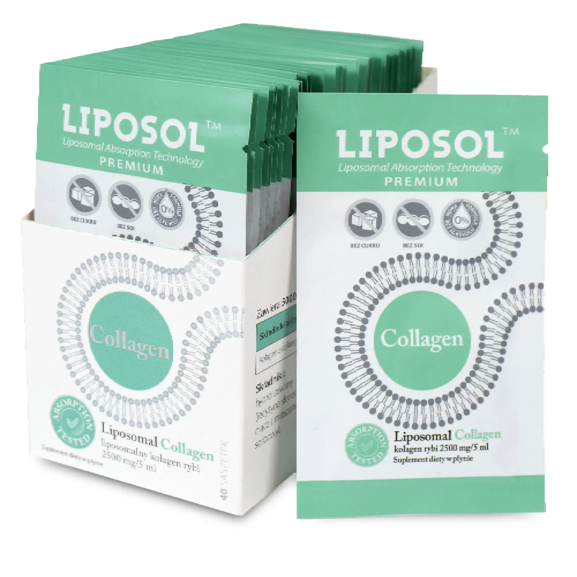 Liposol, Liposomalny Collagen rybi, saszetki, 40 sztuk zdjęcie
