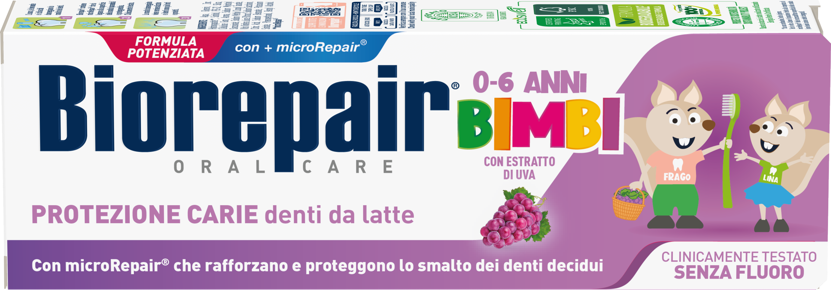 Biorepair Kids 0-6 Pasta Winogronowa, 75 ml
