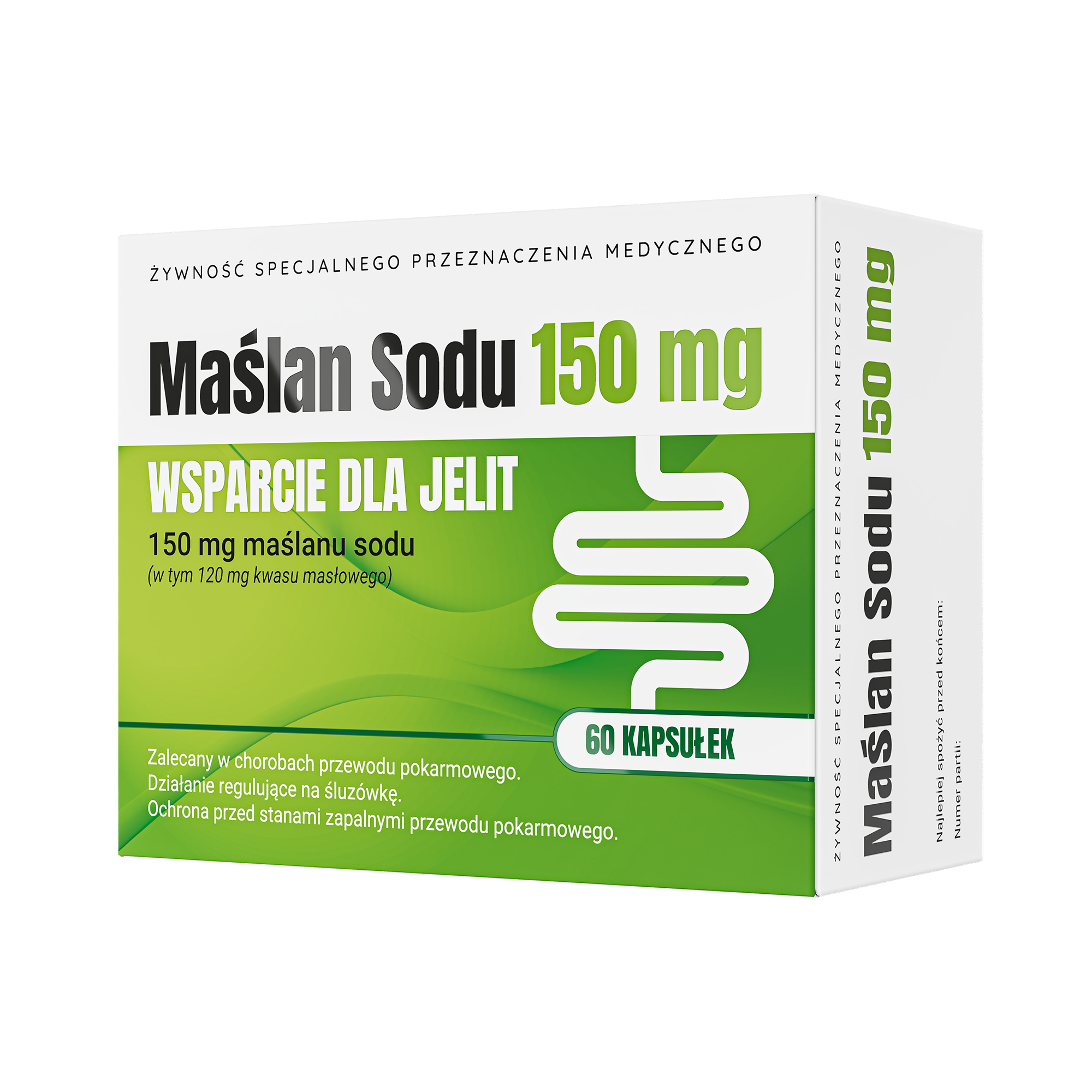 Maślan Sodu, 150 mg, kapsułki, 60 sztuk