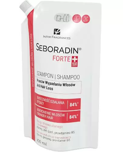 Seboradin Forte Szampon przeciw wypadaniu włosów zapas - 400 ml - cena, opinie, właściwości  zdjęcie