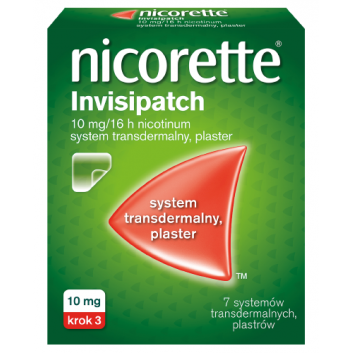 NICORETTE INVISIPATCH 10 mg Plastry 16 godz. - 7 szt. Na rzucanie palenia - cena, opinie, wskazania