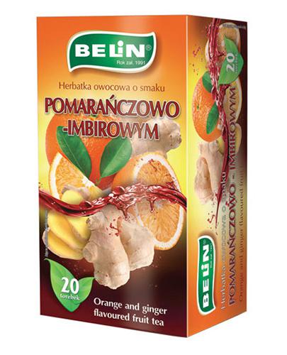 Belin Herbatka owocowa o smaku pomarańczowo-imbirowym, 20 x 2 g, cena, skazania, składniki zdjęcie