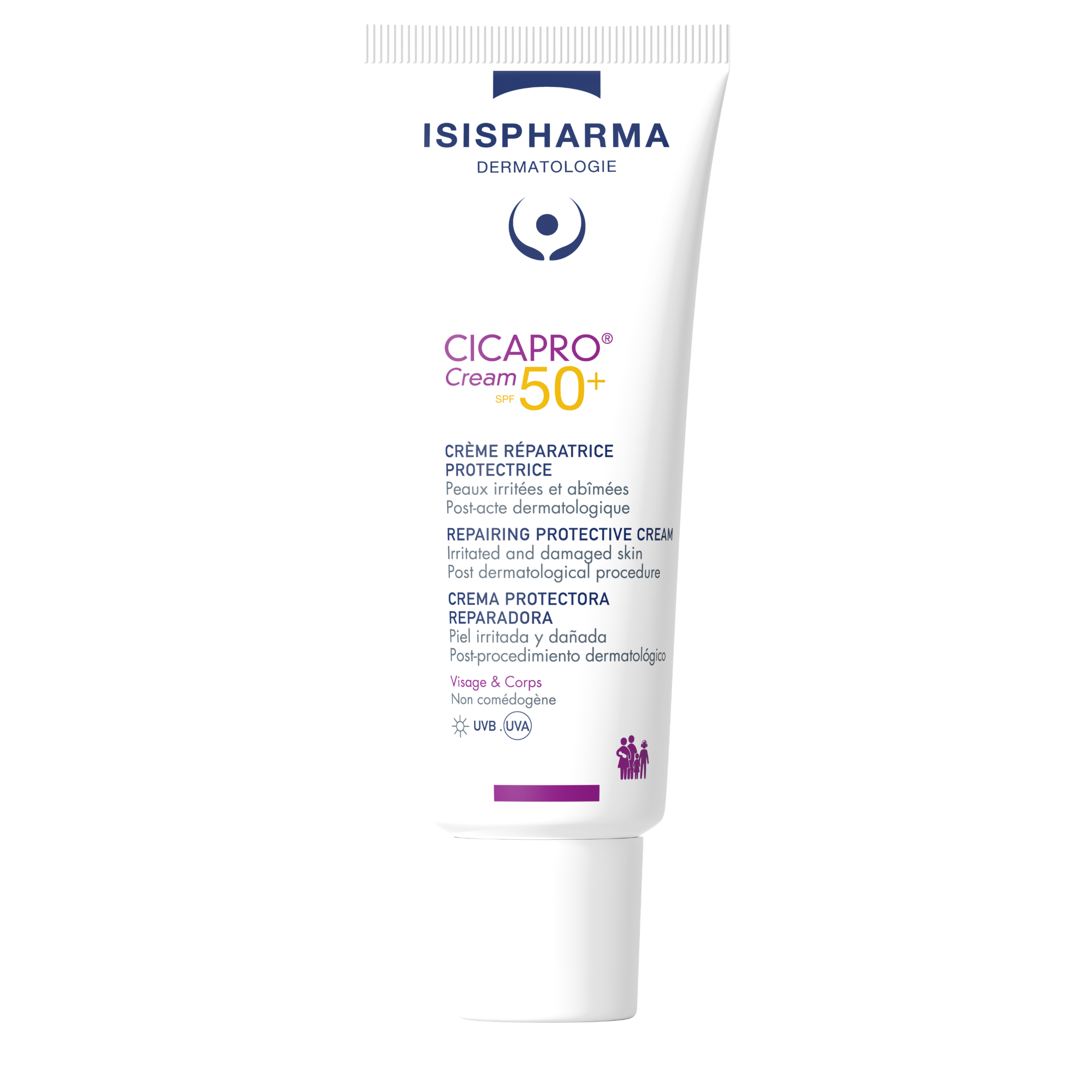 Isispharma Cicapro Cream SPF50+, ochronny krem regenerujący do skóry podrażnionej, 40 ml zdjęcie