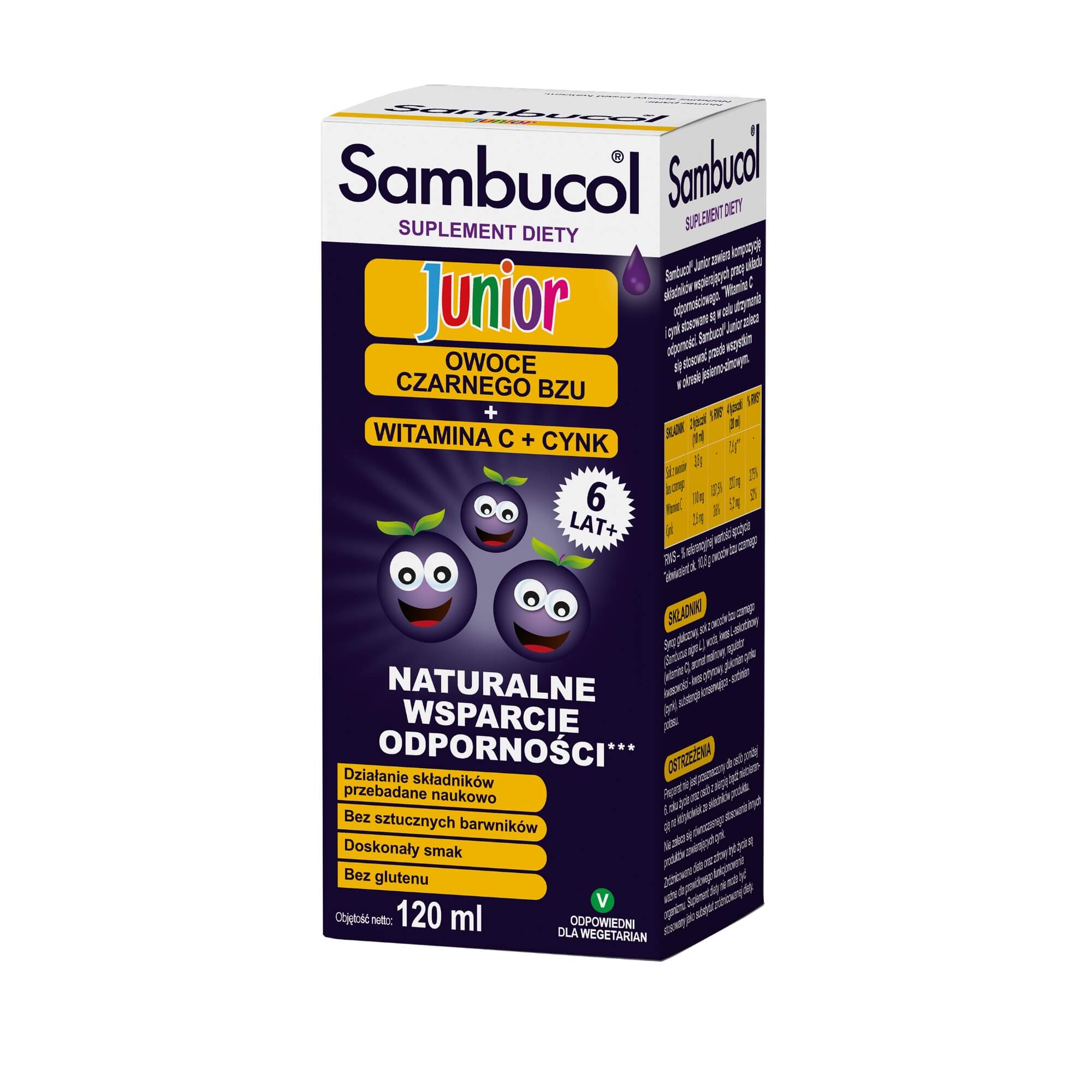 Sambucol Junior, płyn, 120 ml zdjęcie