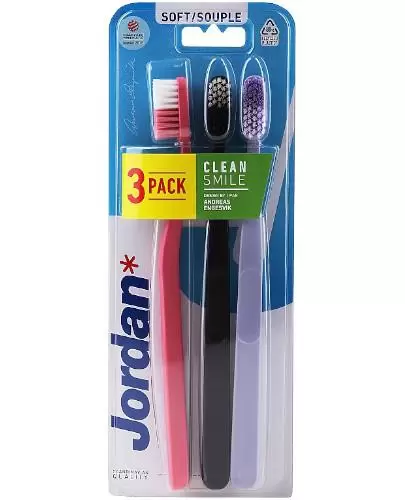 Jordan Clean Smile Soft szczoteczka do zębów 3 sztuki zdjęcie