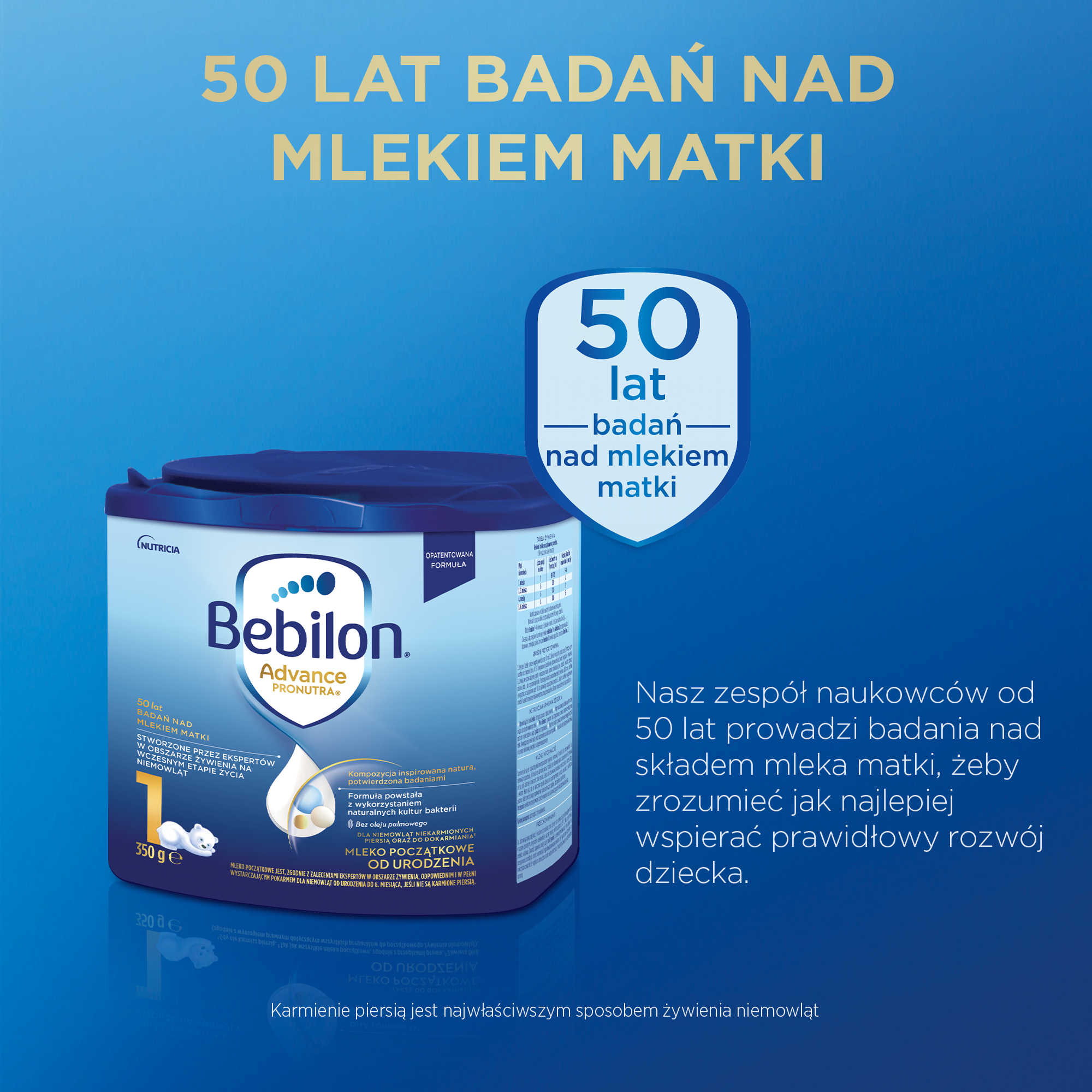 Bebilon 1 Pronutra Advance mleko początkowe od urodzenia 350 g