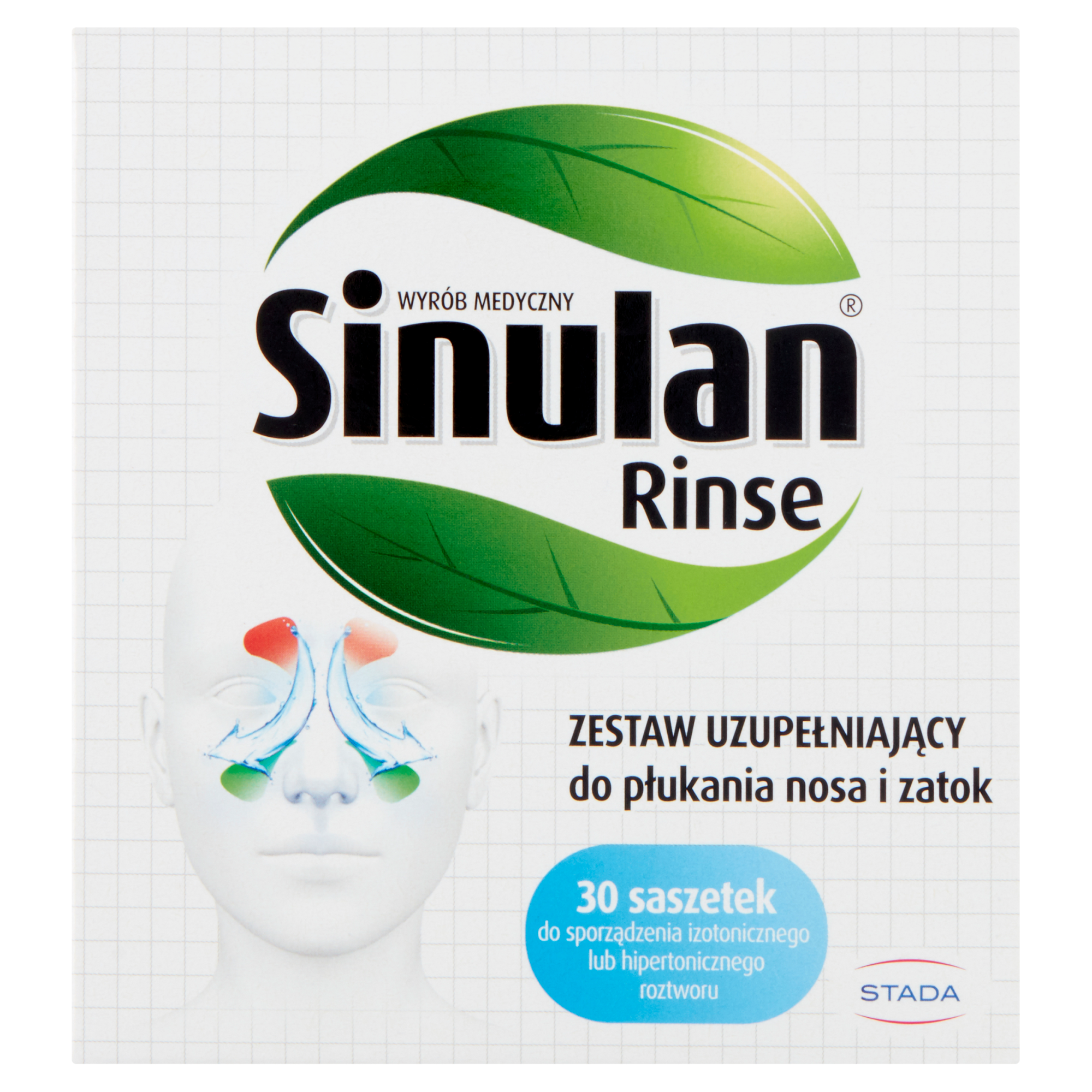 Sinulan Rinse Zestaw Uzupełniający Do płukania nosa i zatok, 30 sasz., cena, opinie, wskazania zdjęcie