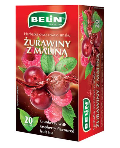 Belin Herbatka owocowa o smaku żurawiny z maliną, 20 x 2 g, cena, wskazania, właściwości zdjęcie