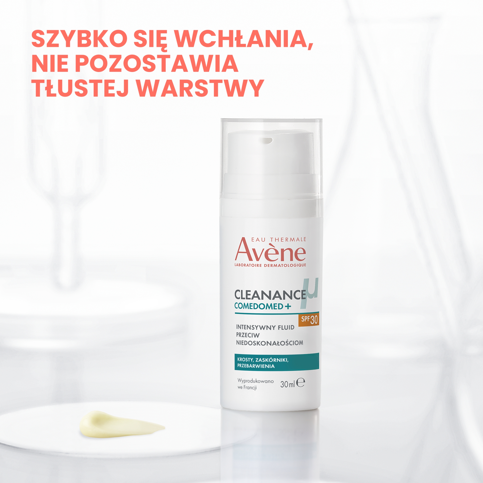 Avene Cleanance Comedomed+, fluid przeciw niedoskonałościom SPF 30, 30 ml