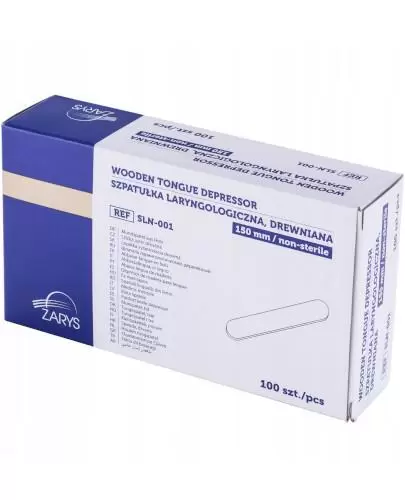 Zarys szpatułki laryngologiczne drewniane 100 sztuk zdjęcie