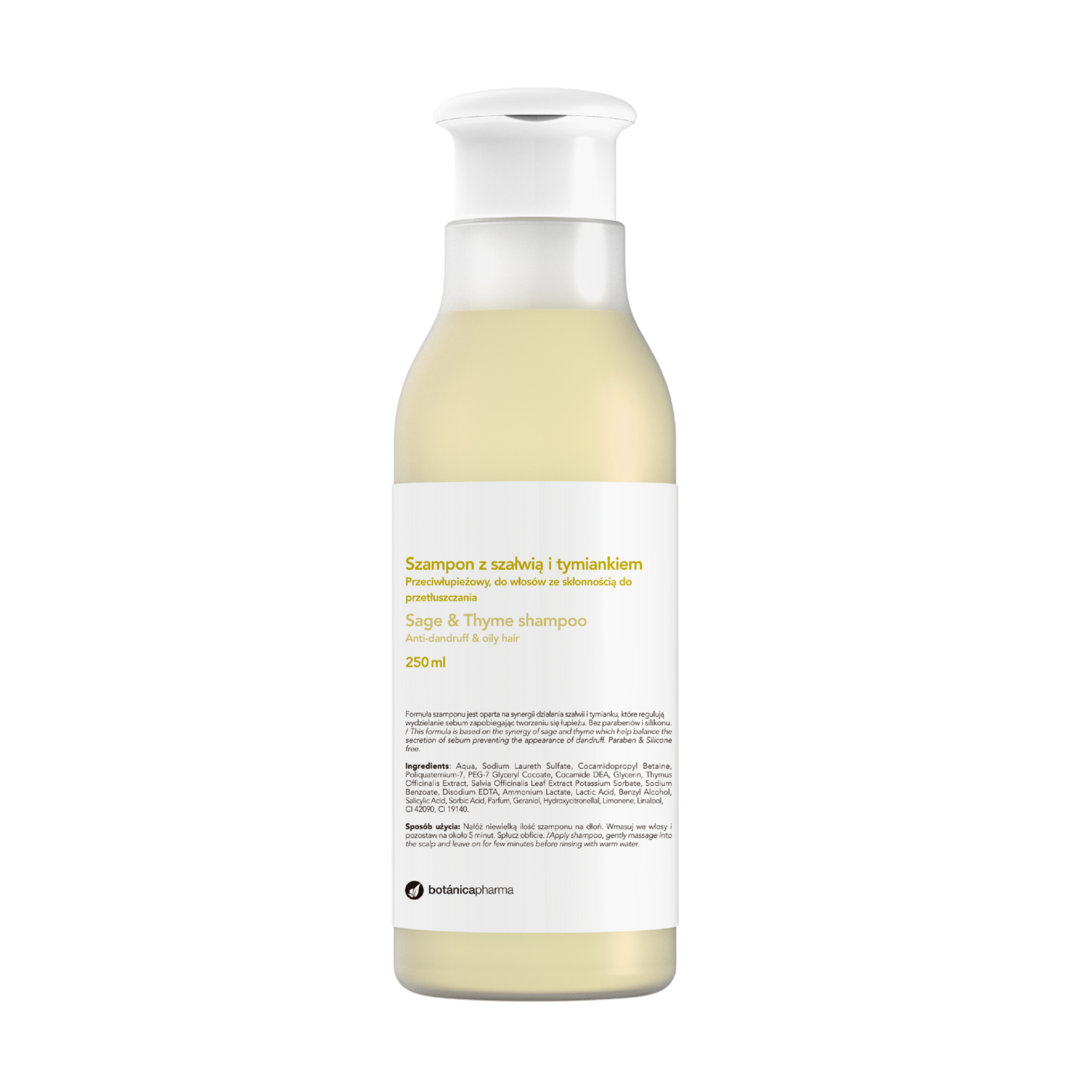 Botanicapharma Szampon z szałwią i tymiankiem, przeciwłupieżowy, 250 ml zdjęcie