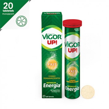 Vigor Up Fast o smaku pomarańczy 20 tabletek musujących zdjęcie