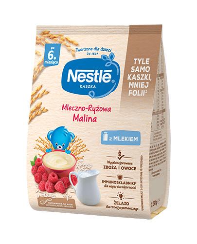 Nestle Kaszka mleczno-ryżowa malina po 6. miesiącu - 230 g - cena, opinie, ważne informacje zdjęcie