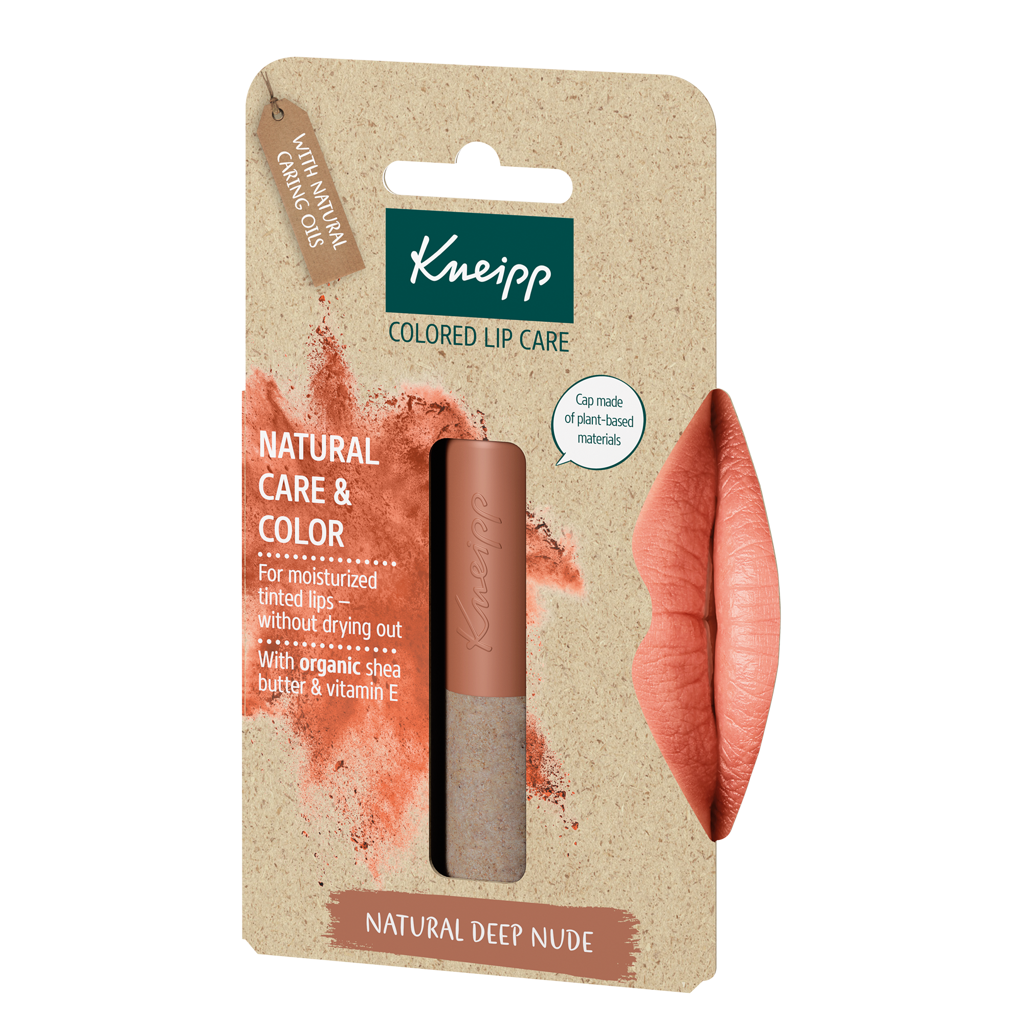 Kneipp Natural Care&Color, Balsam koloryzujący do ust Natural Dark Nude, 3,5 g
