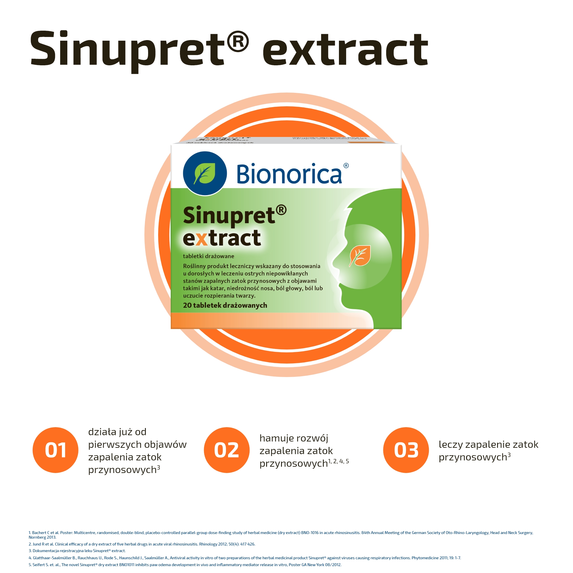 Sinupret extract, 160 mg, tabletki drażowane, 20 sztuk