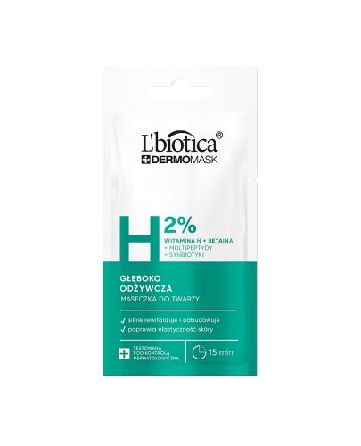 L'Biotica Dermomask Maseczka do twarzy głęboko odżywcza z witaminą H, 8 ml zdjęcie