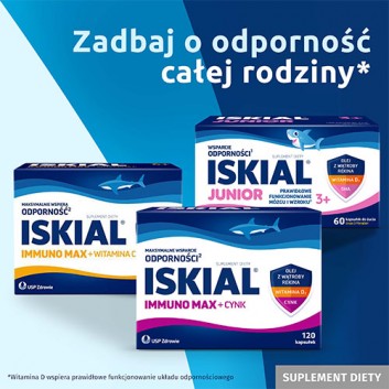 Iskial Immuno Max + czosnek,  120 kapsułek