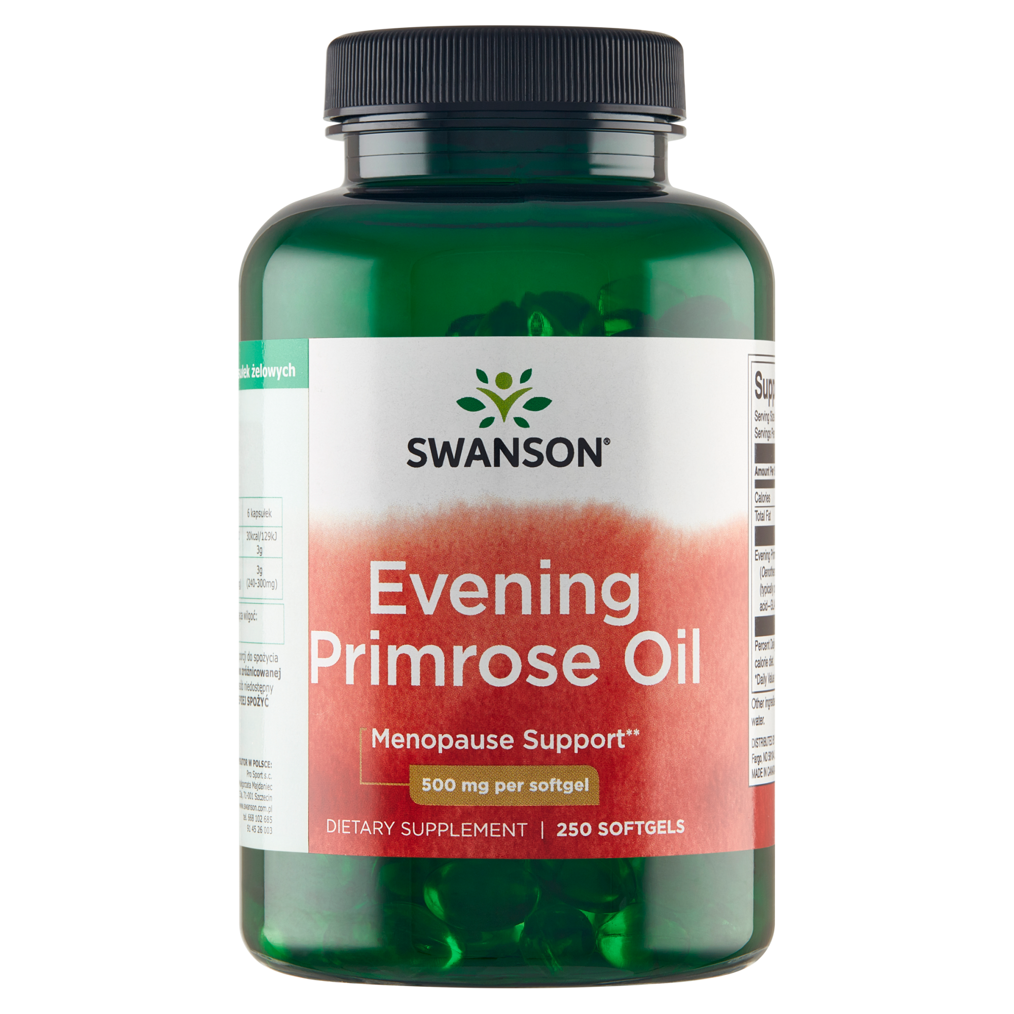 SWANSON Evening Primrose Oil 500 mg - 250 kaps.  zdjęcie